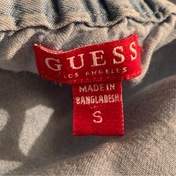 Guess Off the Shoulder Chambray Blouse - Picture 4 of 6